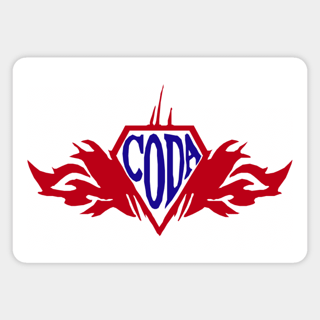 Super CODA Sticker by MonarchGraphics